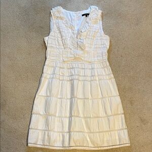 Nanette Lepore White Ruffle Midi Dress